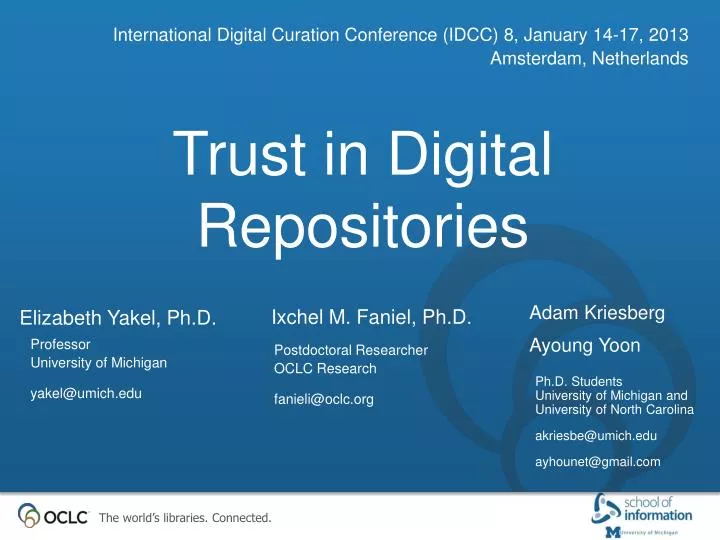 trust in digital repositories