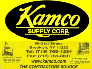 Kamco Supply Corp established 1939. Daily Service To Staten Island