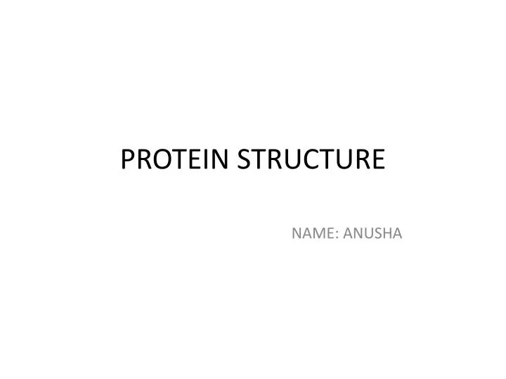 protein structure