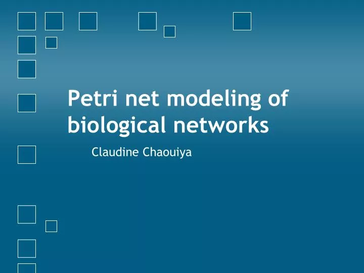 petri net modeling of biological networks