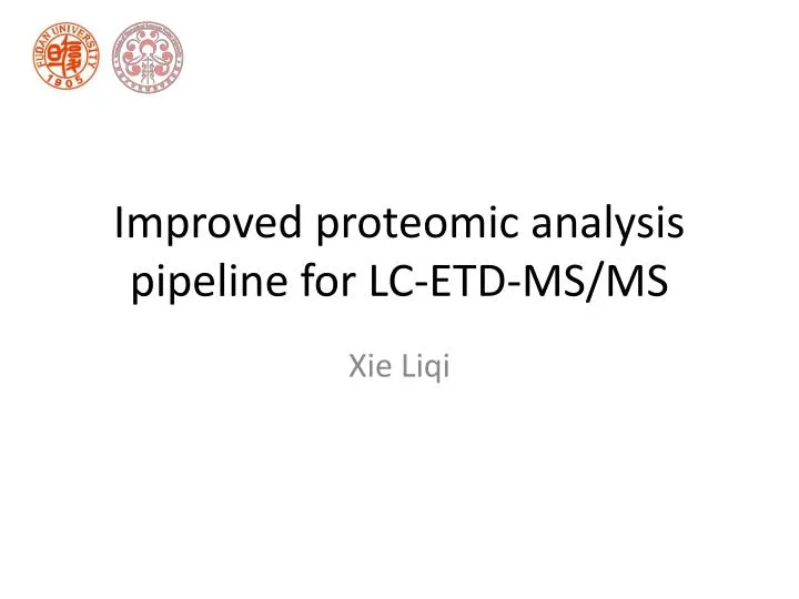 improved proteomic analysis pipeline for lc etd ms ms