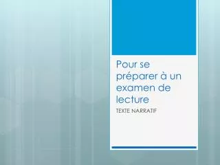 pour se pr parer un examen de lecture