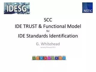 SCC IDE TRUST &amp; Functional Model for IDE Standards Identification