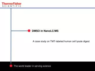 DMSO in NanoLC /MS