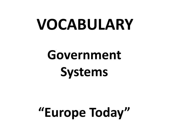 vocabulary