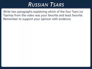 Russian Tsars