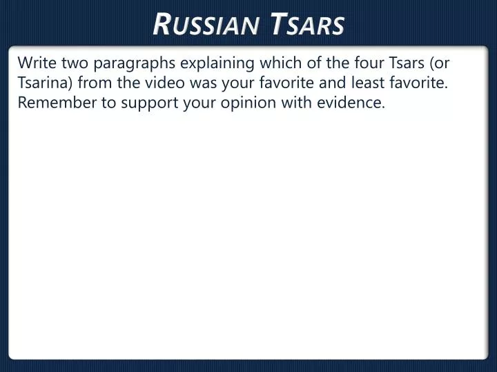 russian tsars