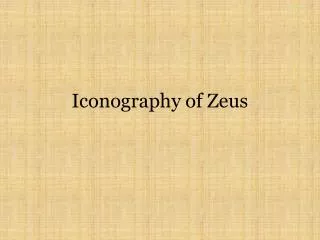 Iconography of Zeus