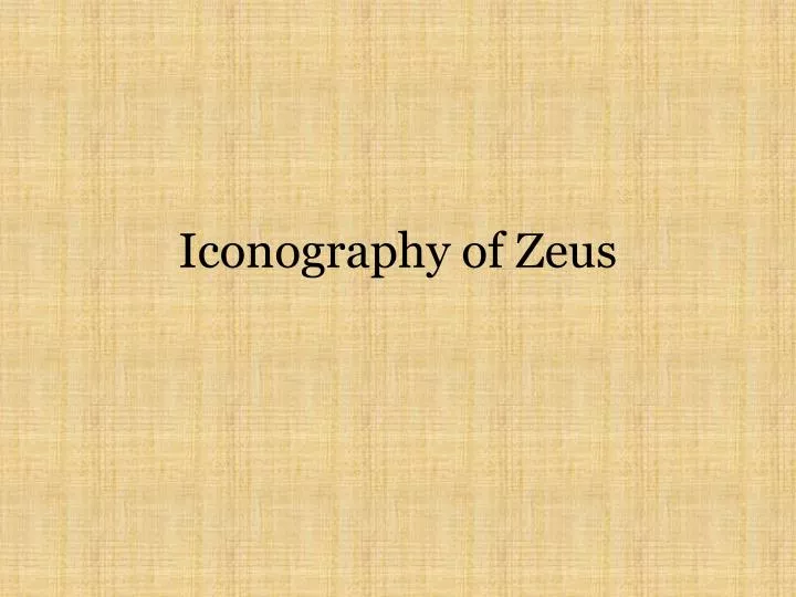 iconography of zeus