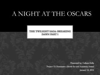 The Twilight saga: breaking dawn part 1