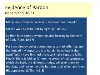 evidence of pardon nehemiah 9 16 31