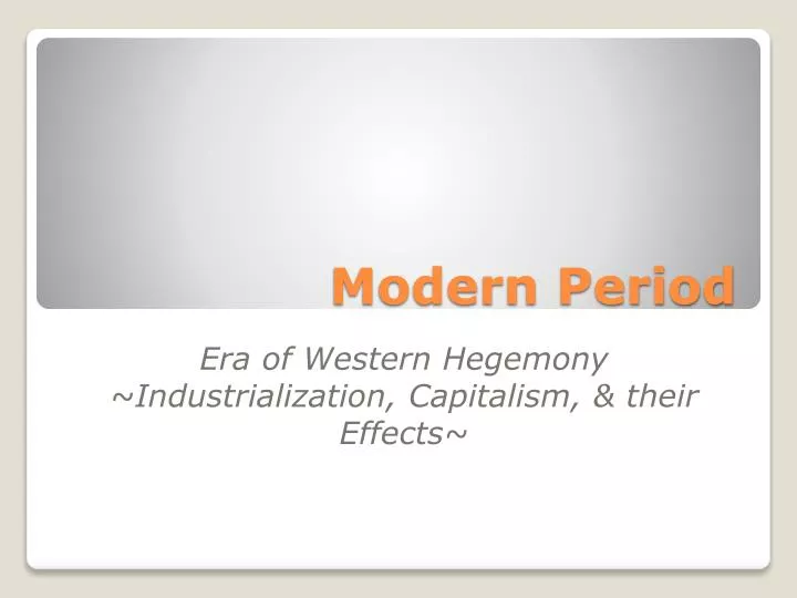 modern period