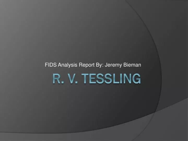 fids analysis report by jeremy bieman
