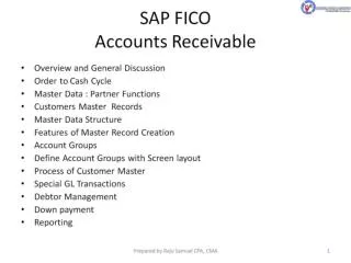 SAP FICO Accounts Receivable