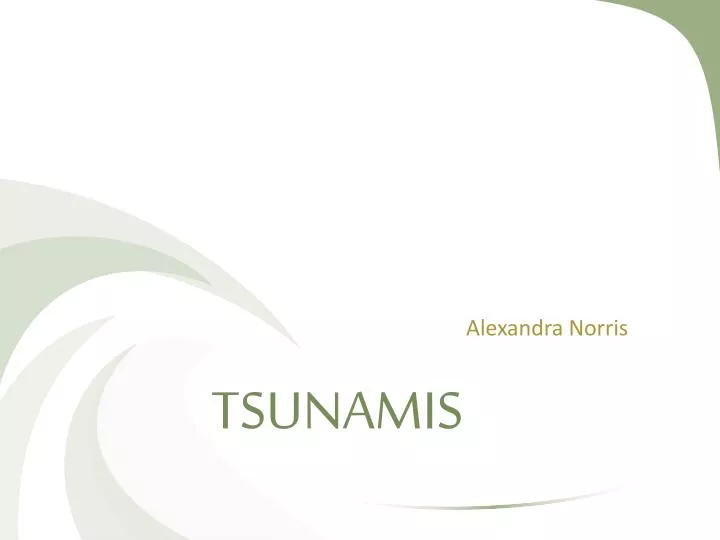 tsunamis