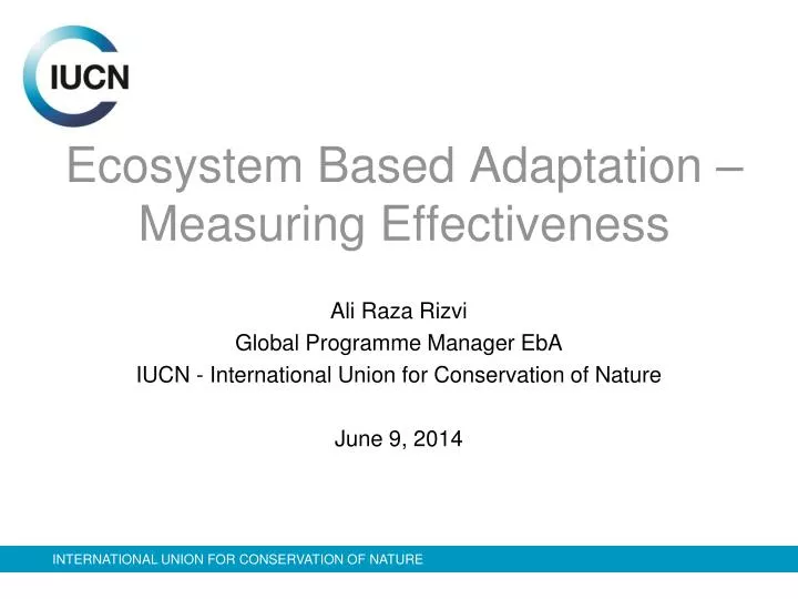 ecosystem based adaptation measuring effectiveness
