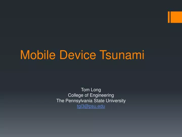 mobile device tsunami