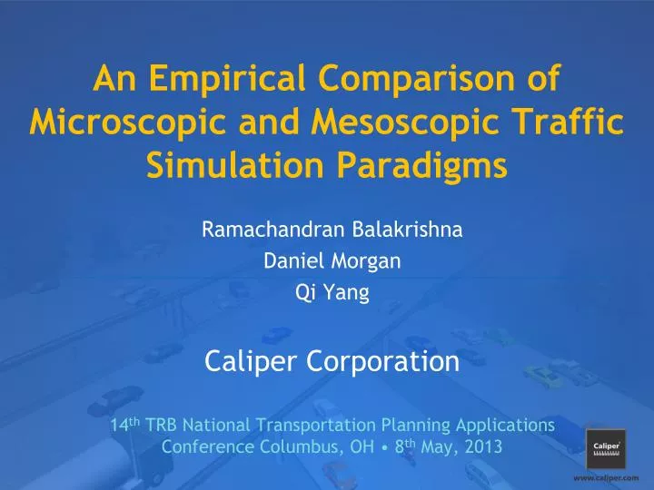 an empirical comparison of microscopic and mesoscopic traffic simulation paradigms