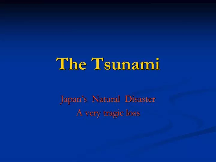 the tsunami