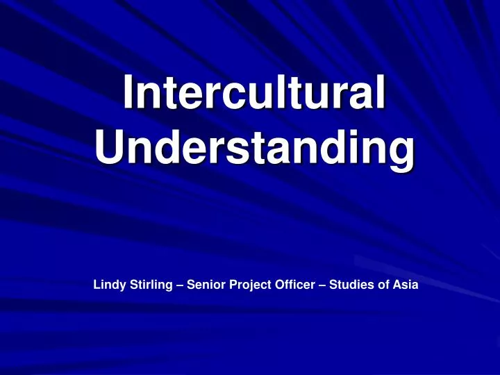 intercultural understanding