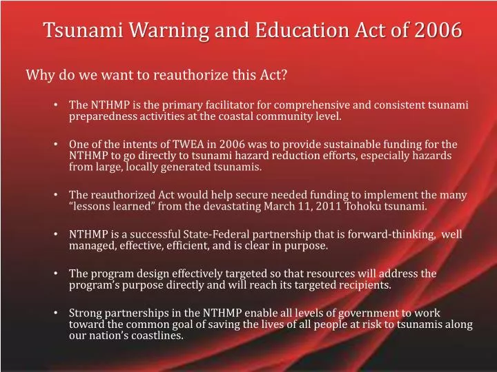 tsunami warning and education act of 2006