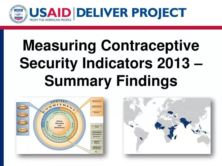 measuring contraceptive security indicators 2013 summary findings