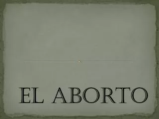el aborto