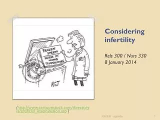 Considering infertility Rels 300 / Nurs 330 8 January 2014