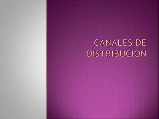 canales de distribucion