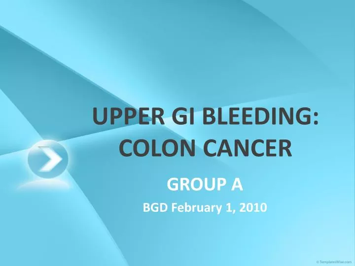 upper gi bleeding colon cancer