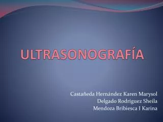 ultrasonograf a