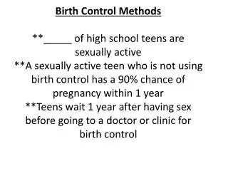 Contraception Methods