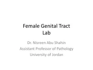 Female Genital Tract Lab