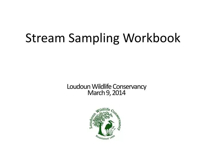 stream sampling workbook