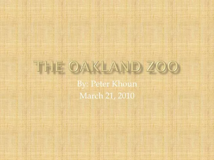 the oakland zoo