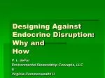 Designing Against Endocrine Disruption: Why and How