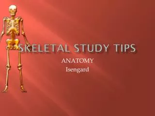 Skeletal Study Tips