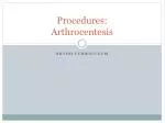 Procedures: Arthrocentesis - slide 1