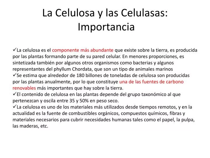 la celulosa y las celulasas importancia