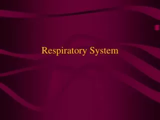 Respiratory System