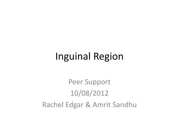 inguinal region