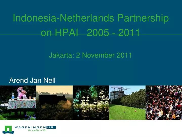 indonesia netherlands partnership on hpai 2005 2011 jakarta 2 november 2011