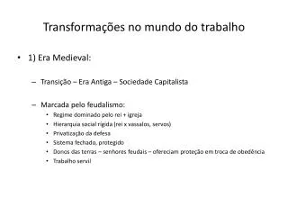transforma es no mundo do trabalho