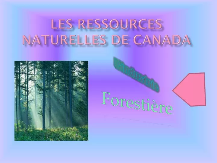 les ressources naturelles de canada