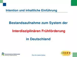 intention und inhaltliche einf hrung
