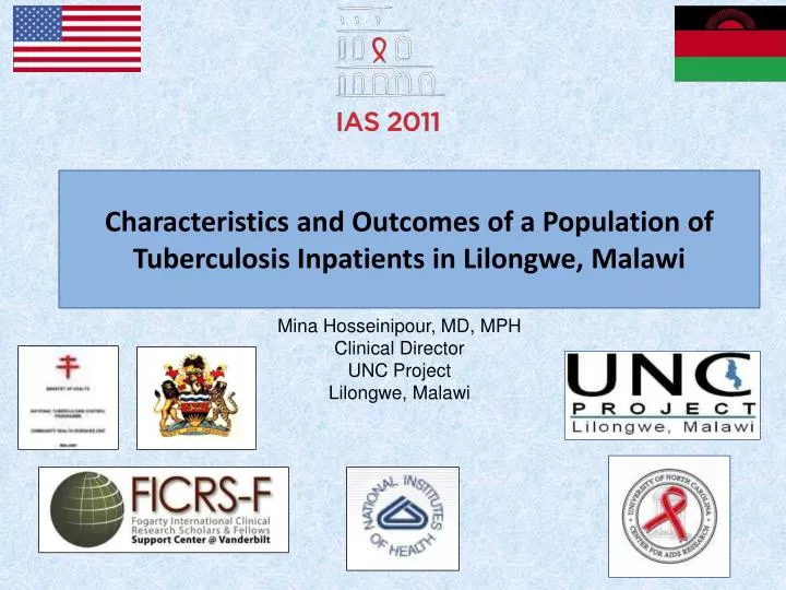 characteristics and outcomes of a population of tuberculosis inpatients in lilongwe malawi