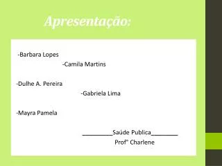 apresenta o