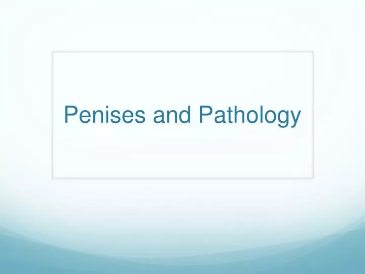 penises and pathology