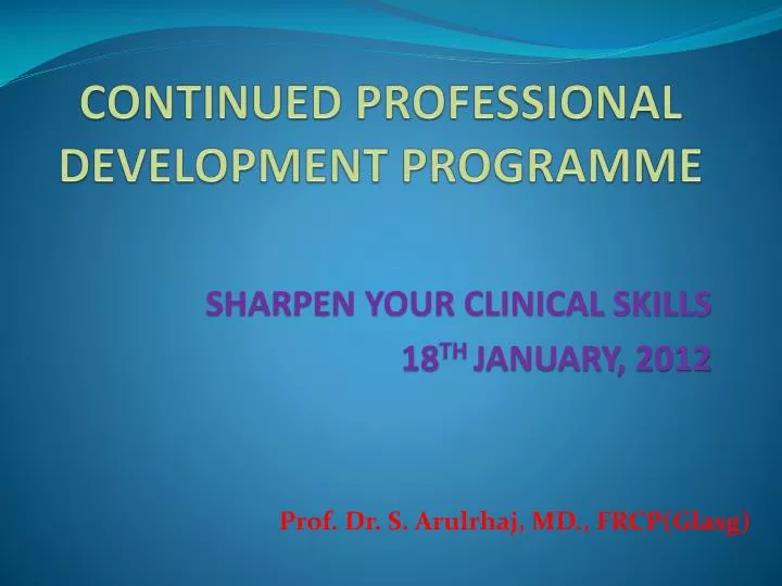 continued professional development programme