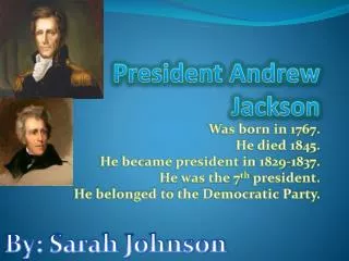 President Andrew Jackson